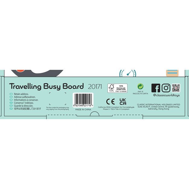 Daugiafunkcinė manipuliacinė lenta 6in1 Keliaujant 8