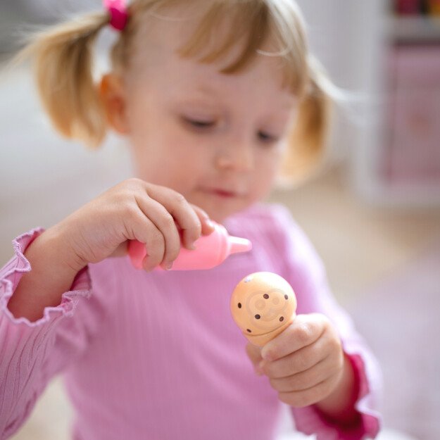 WOOPIE GREEN medinė ledainė – parduotuvėlės rinkinys su ledais, prekystalis (16 el.) 6