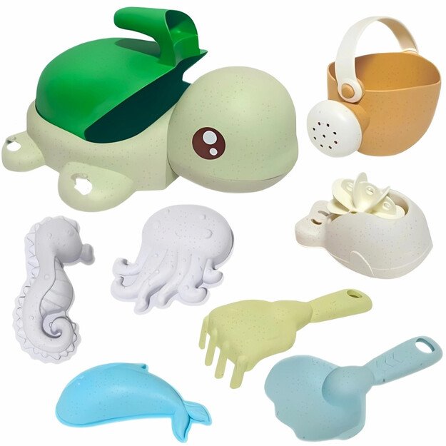 WOOPIE GREEN 2 viename smėlio ir vonios rinkinys „Vėžliukas“ 8