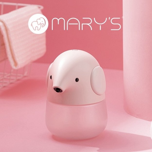 MARY’S rožinis drambliuko formos automatinis muilo putų dozatorius 1
