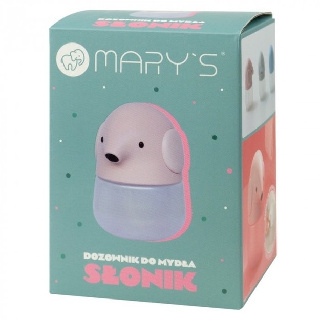 MARY’S rožinis drambliuko formos automatinis muilo putų dozatorius 3