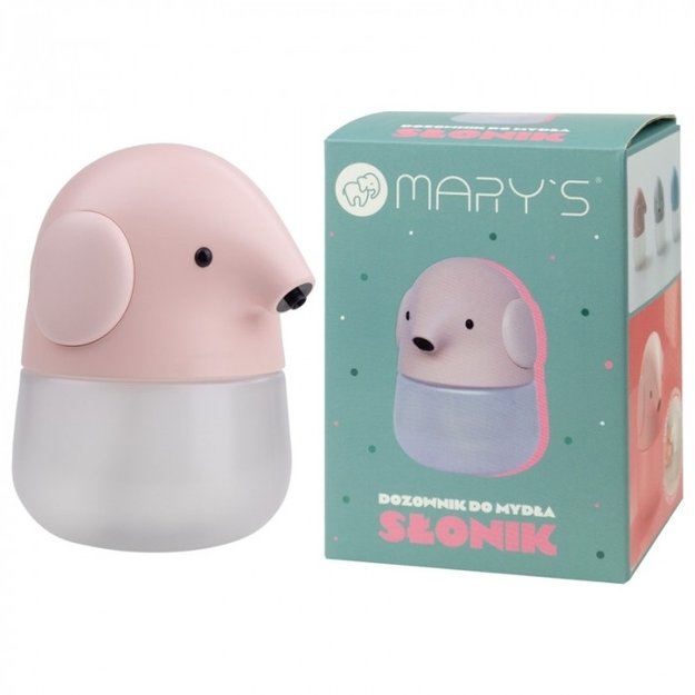 MARY’S rožinis drambliuko formos automatinis muilo putų dozatorius 4