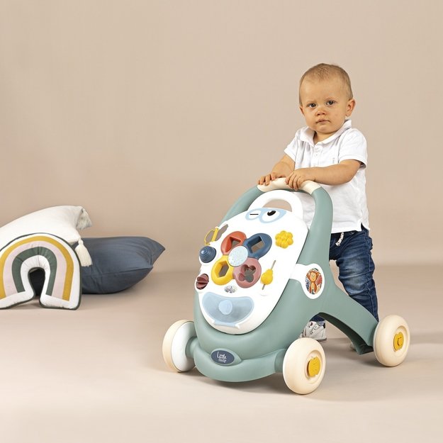 SMOBY LITTLE Interaktyvus vaikštynės-vežimėlis 3 viename