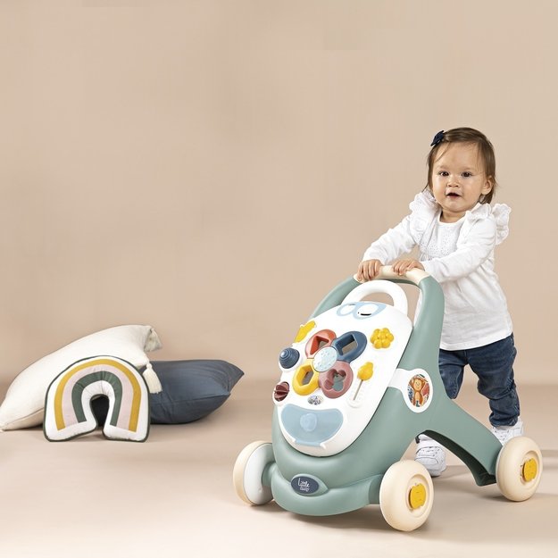 SMOBY LITTLE Interaktyvus vaikštynės-vežimėlis 3 viename