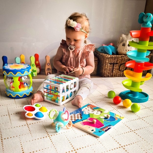 WOOPIE BABY Kamuoliukų trasa su 3 kamuoliukais