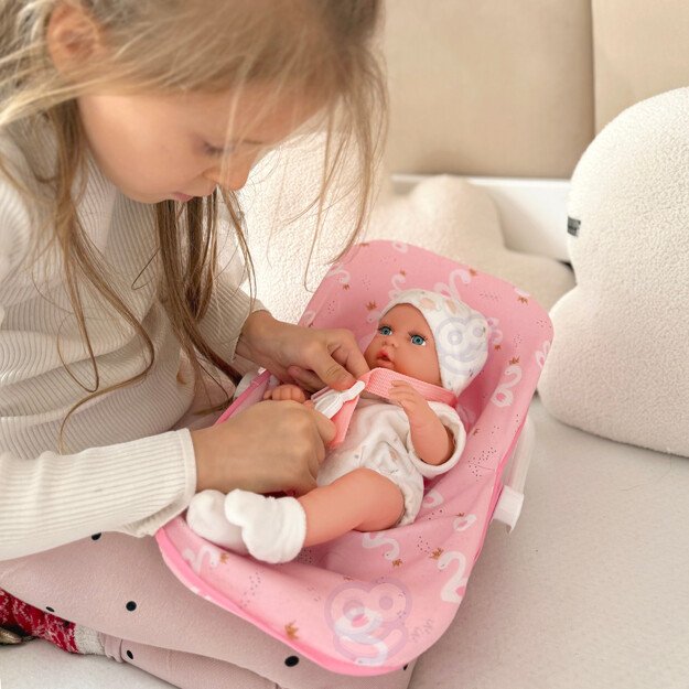 WOOPIE ROYAL – Lėlė kūdikis 30,5 cm su rožiniu nešynės lopšiu 5