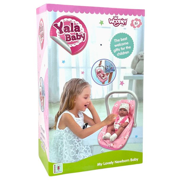 WOOPIE ROYAL – Lėlė kūdikis 30,5 cm su rožiniu nešynės lopšiu 13