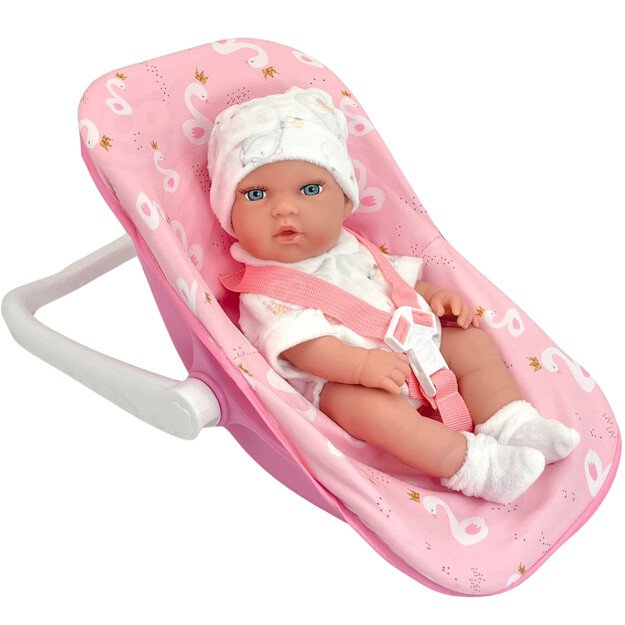 WOOPIE ROYAL – Lėlė kūdikis 30,5 cm su rožiniu nešynės lopšiu 8