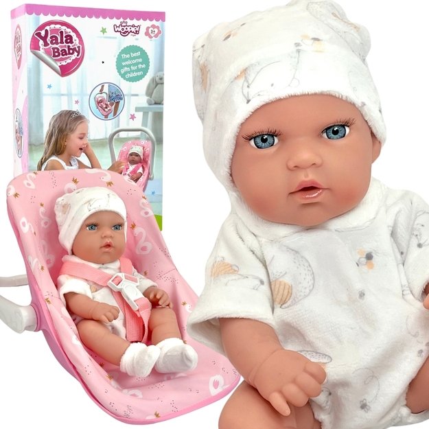 WOOPIE ROYAL – Lėlė kūdikis 30,5 cm su rožiniu nešynės lopšiu