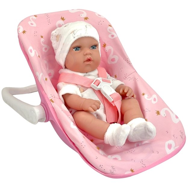 WOOPIE ROYAL – Lėlė kūdikis 30,5 cm su rožiniu nešynės lopšiu 10