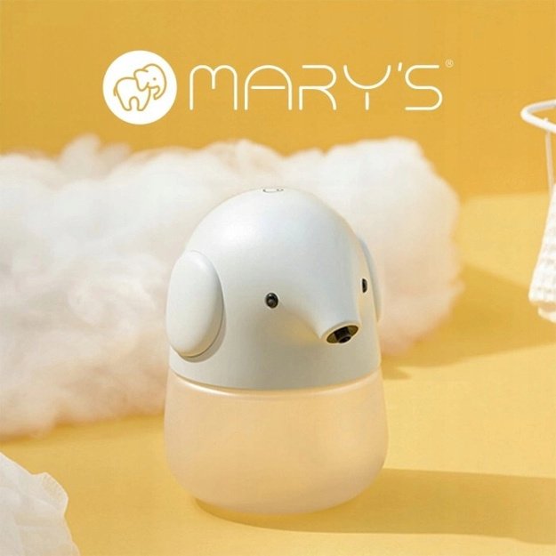 MARY’S baltas drambliuko formos automatinis muilo putų dozatorius