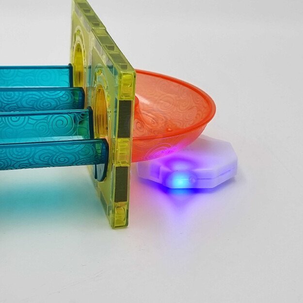 WOOPIE 49 dalių magnetinis rutuliukų trasa su šviesos efektais 17