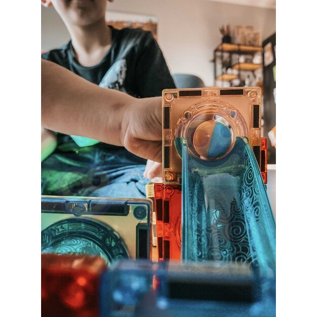 WOOPIE 49 dalių magnetinis rutuliukų trasa su šviesos efektais 8