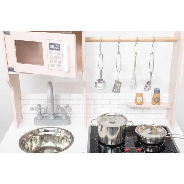 PolarB medinė virtuvė su šviesos ir garso efektais bei priedais 2