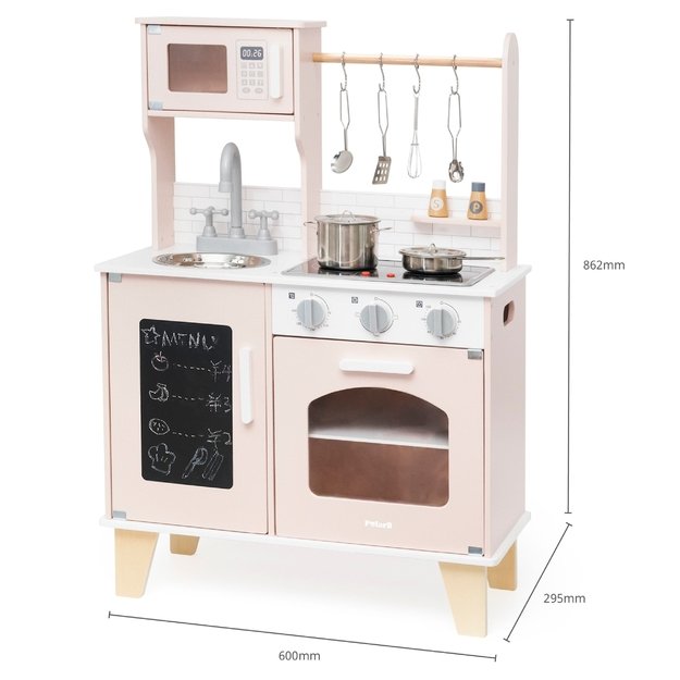 PolarB medinė virtuvė su šviesos ir garso efektais bei priedais 6