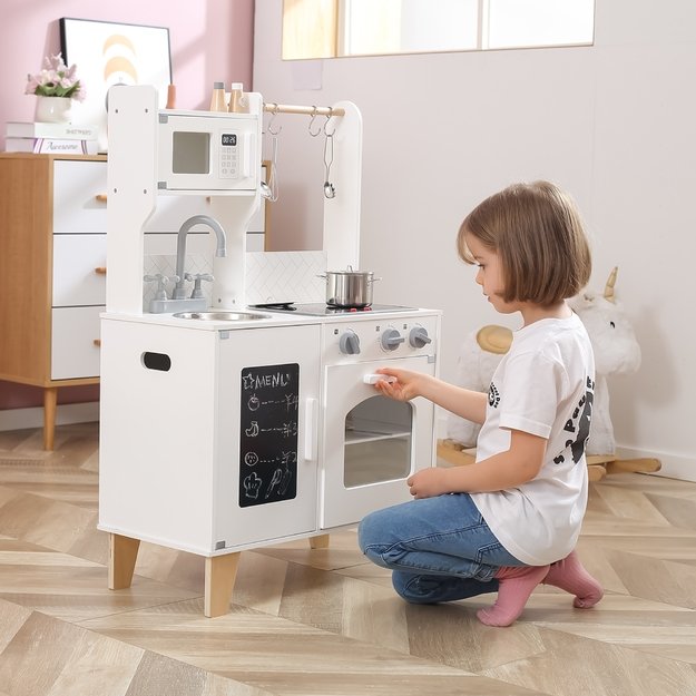 PolarB medinė virtuvė su šviesos ir garso efektais bei priedais