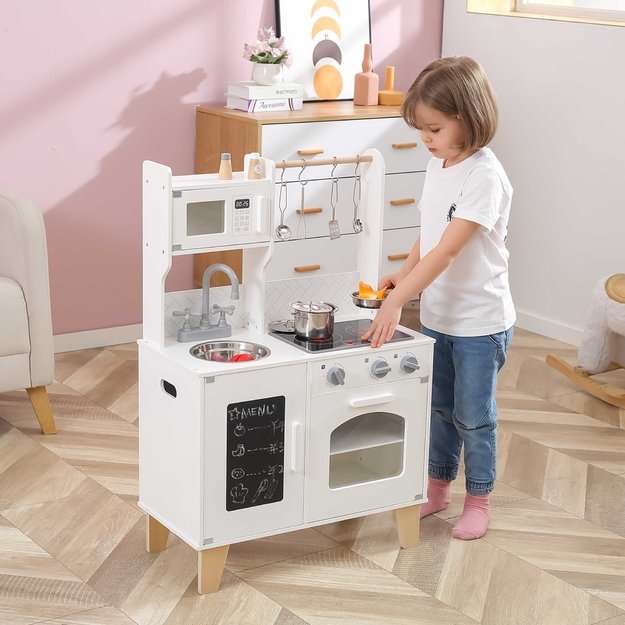 PolarB medinė virtuvė su šviesos ir garso efektais bei priedais	