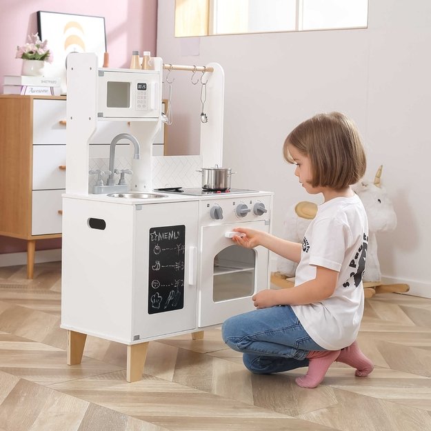 PolarB medinė virtuvė su šviesos ir garso efektais bei priedais	