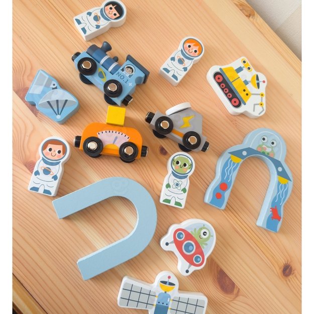 TOOKY TOY Medinis traukinio bėgių rinkinys	