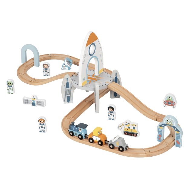 TOOKY TOY Medinis traukinio bėgių rinkinys	