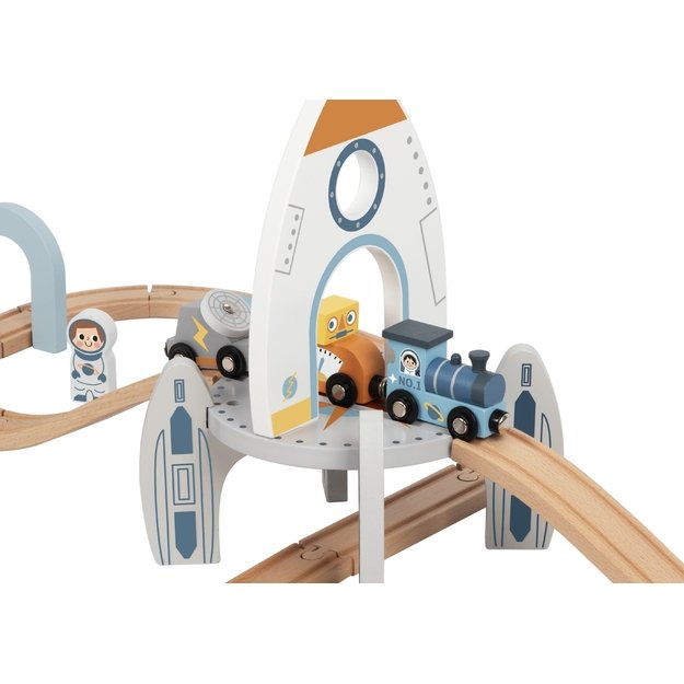 TOOKY TOY Medinis traukinio bėgių rinkinys	