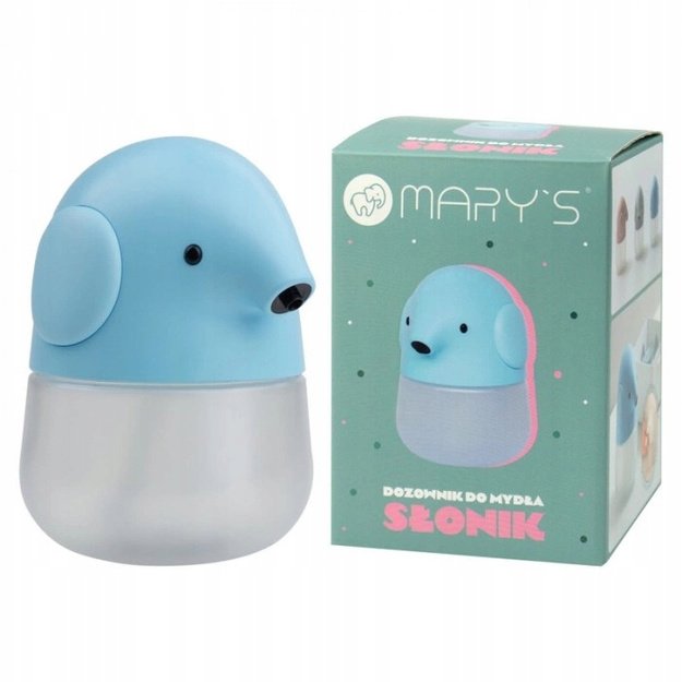 MARY’S mėlynas drambliuko formos automatinis muilo putų dozatorius 3
