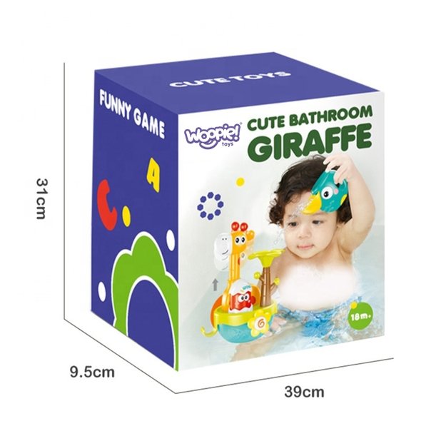WOOPIE BABY Vonios žaislas „Žirafa“ su piltuvėliu, tvirtinamas siurbtuku 8