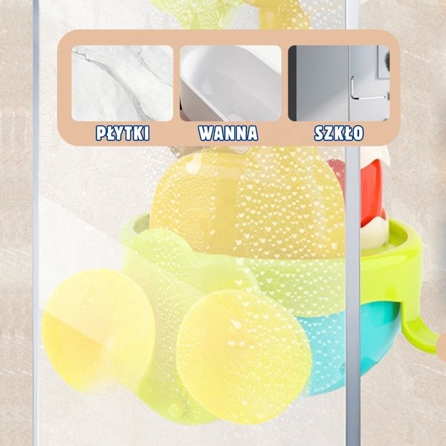 WOOPIE BABY Vonios žaislas „Žirafa“ su piltuvėliu, tvirtinamas siurbtuku 5