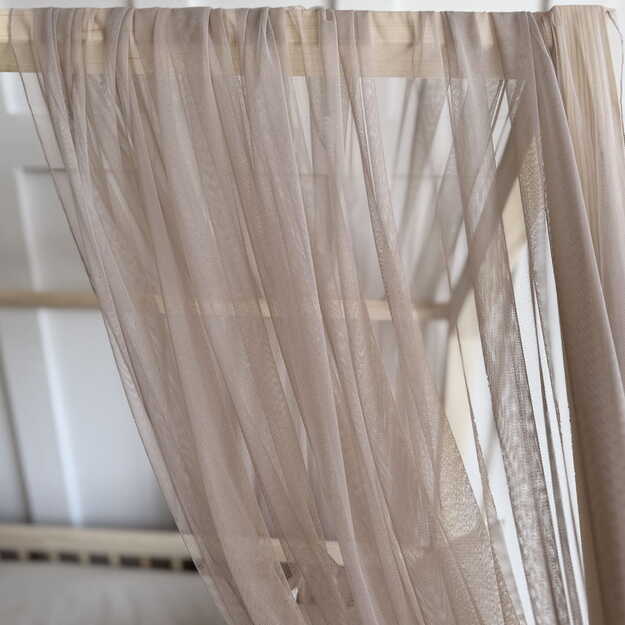 Tiulio užuolaida, baldakimas namelio tipo lovai (siauresniam stogeliui) 11