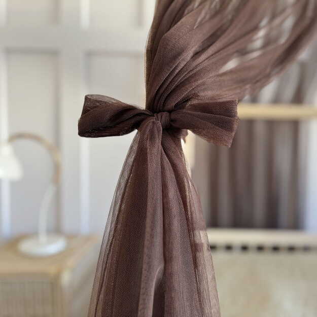 Tiulio užuolaida, baldakimas namelio tipo lovai (siauresniam stogeliui) 13