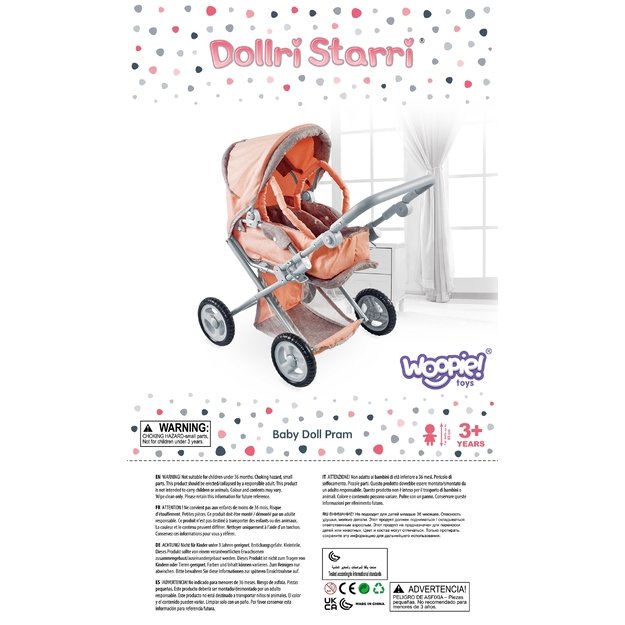 WOOPIE ROYAL Lėlių vežimėlis – Gylus 3in1 su Nešyne 15