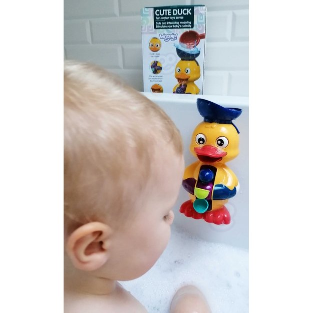 WOOPIE BABY Vandens žaislas „Ančiukas – vandens ratukas ir perpylimo fontanas“ 4