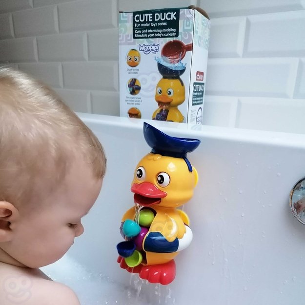 WOOPIE BABY Vandens žaislas „Ančiukas – vandens ratukas ir perpylimo fontanas“ 2