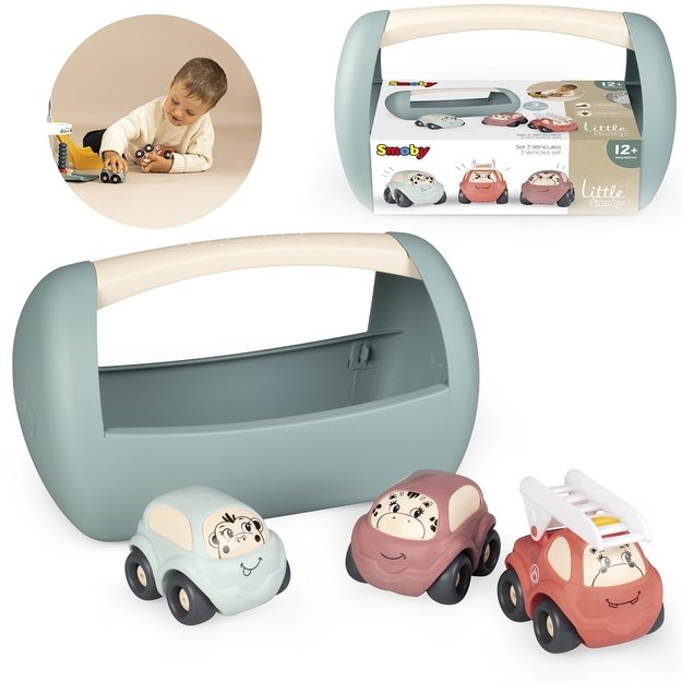 SMOBY Little dėžutė su automobiliais „Vroom Planet“