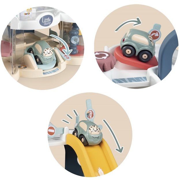 SMOBY Little – mano pirmasis garažas su automobiliuku „Vroom Planet“