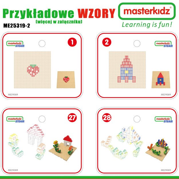 MASTERKIDZ Medinis edukacinis stalas su priedais „STEM Wall“ + 135 kaladėlių 2