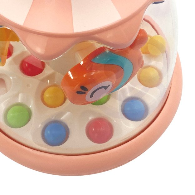 WOOPIE BABY Rožinis sukamasis žaislas su rutuliukais – karuselė