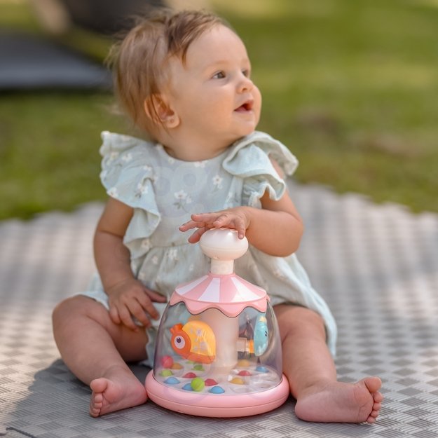 WOOPIE BABY Rožinis sukamasis žaislas su rutuliukais – karuselė 1