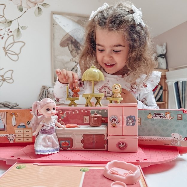WOOPIE – 2 viename kemperis XXL lėlių namas 3