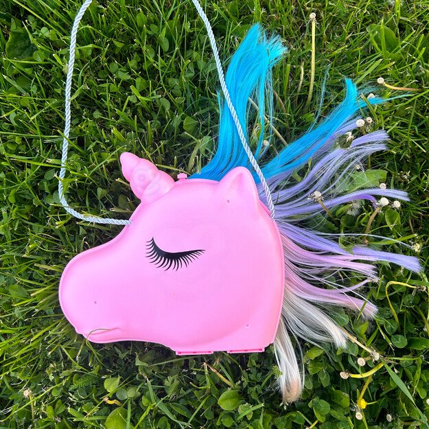 WOOPIE 2 in 1 mergaičių tualetinis staliukas „Grožio salonas“ vienaragio formos rankinėje 3