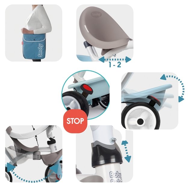 SMOBY triratukas „Baby Balade Plus“ – mėlynas