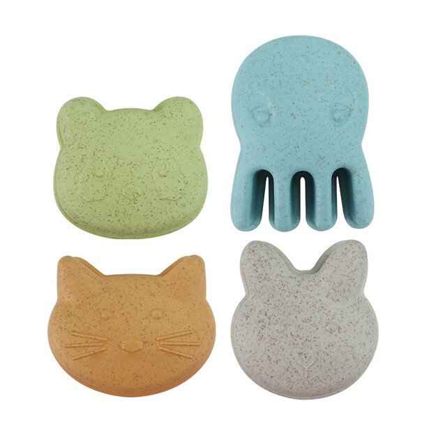 WOOPIE GREEN smėlio rinkinys su vandens malūnėliu kibirėlyje, 9 dalių – biologiškai skaidus, ekologiškas plastikas 4