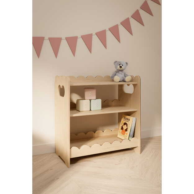 BUBBLE MAXI Medinė Montessori knygų lentyna 1