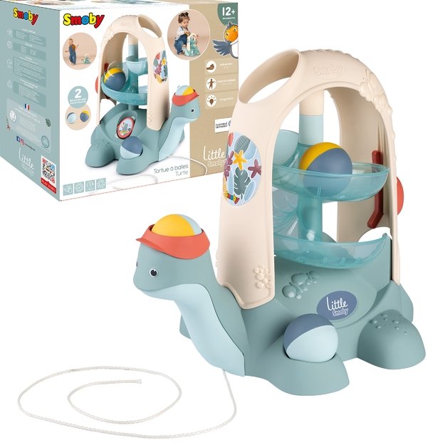 SMOBY LITTLE Vėžliukas su kamuoliukų trasa, traukiamas, nuo 12 mėn.