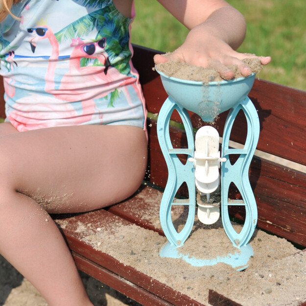 WOOPIE GREEN smėlio žaidimų rinkinys su malūnėliu ir laistytuvu, 10 dalių – biologiškai suyrantis, ekologiškas 4