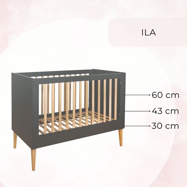 Vaikiška lovytė 120×60 ILA Pilka 4