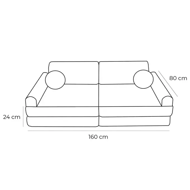 Vaikiška Modulinė Sofa Boucle - rusva