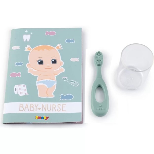 SMOBY Baby Nurse – dvipusis lėlių tualeto ir vonios rinkinys su priedais 5