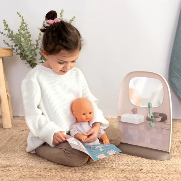 SMOBY Baby Nurse – dvipusis lėlių tualeto ir vonios rinkinys su priedais 1