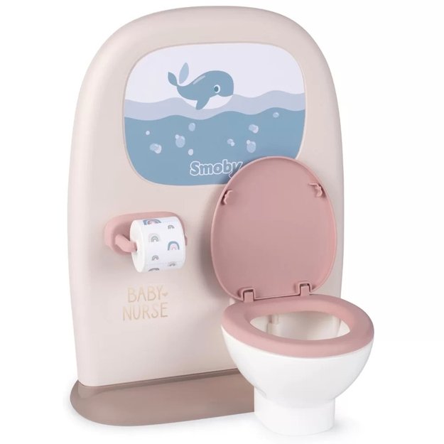 SMOBY Baby Nurse – dvipusis lėlių tualeto ir vonios rinkinys su priedais 7